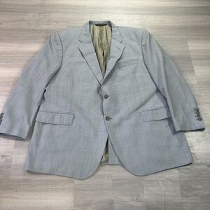 Coppley Blazer Mens 46 Gray Wool Check Sport Coat Jacket Made Canada Super 120s